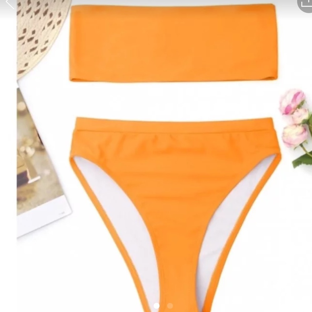 Zaful Orange high waist bikini